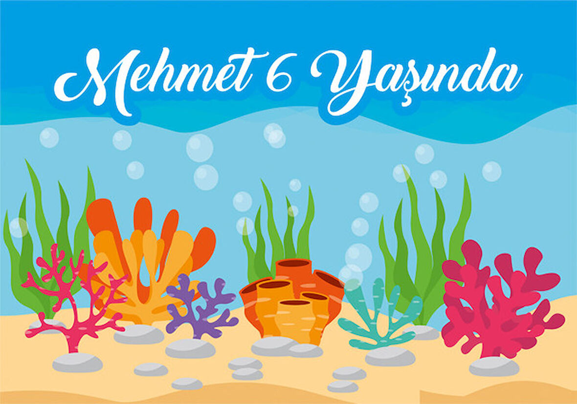 Deniz Temalı Doğum Günü Afişi 35X50 cm