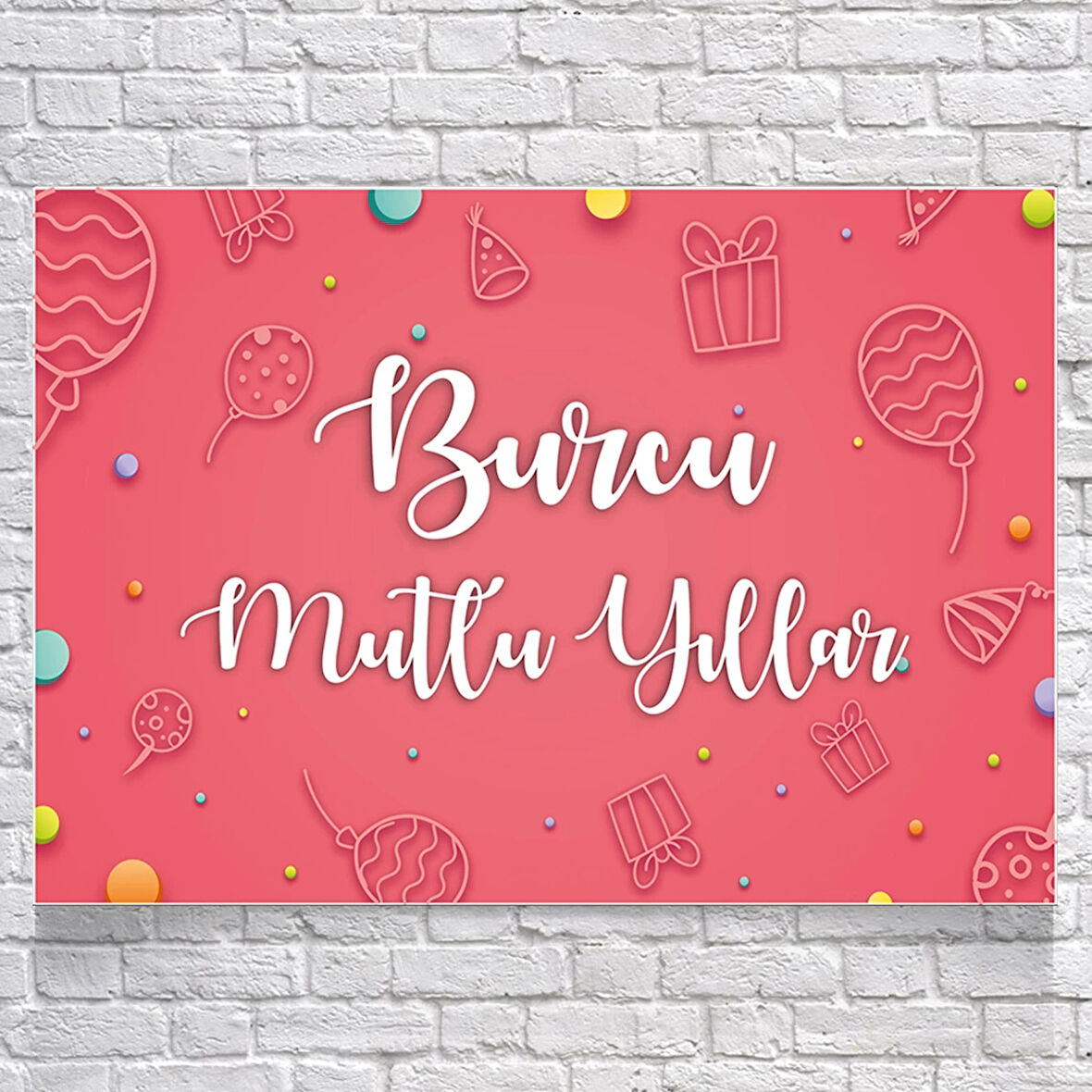 Balon Temalı Doğum Günü Afişi 70X100 cm