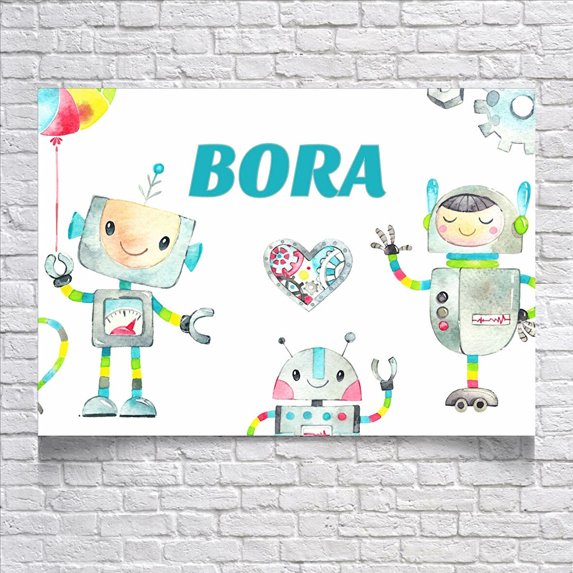Robot Temalı Doğum Günü Afişi 70X100 cm