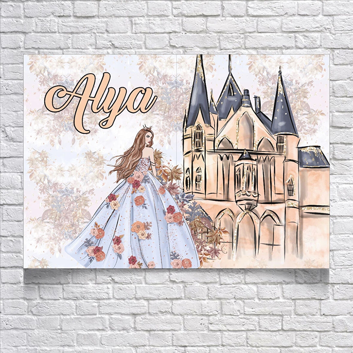 Prenses Temalı Doğum Günü Afişi 100X150 cm