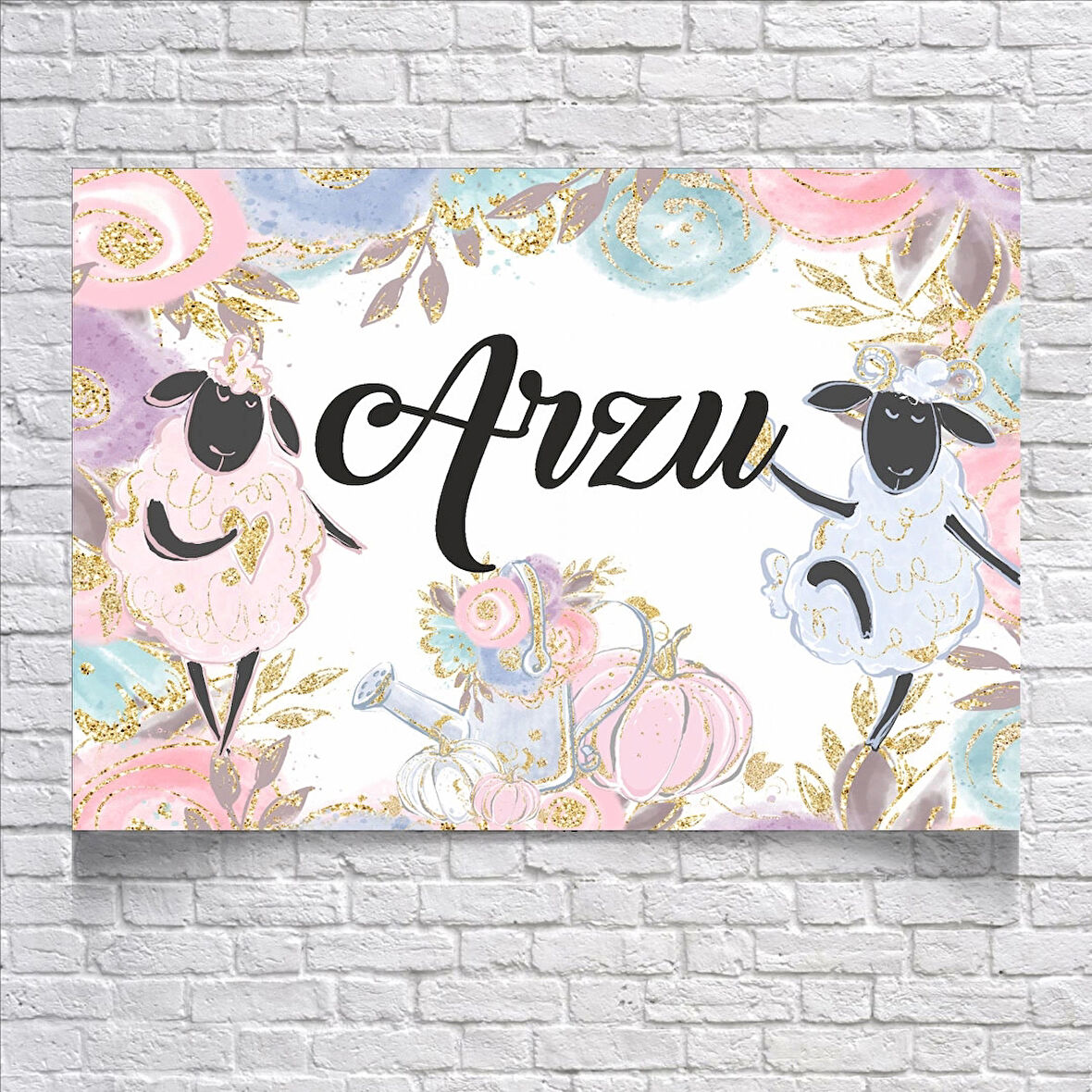 Sevimli Koyunlar Temalı Doğum Günü Afişi 100X150 cm