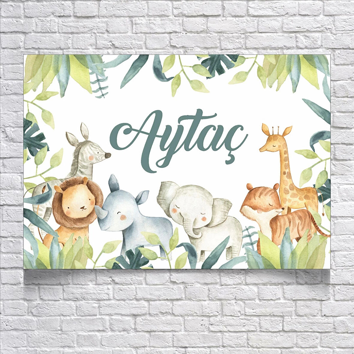 Safari Temalı Doğum Günü Afişi 50X70 cm