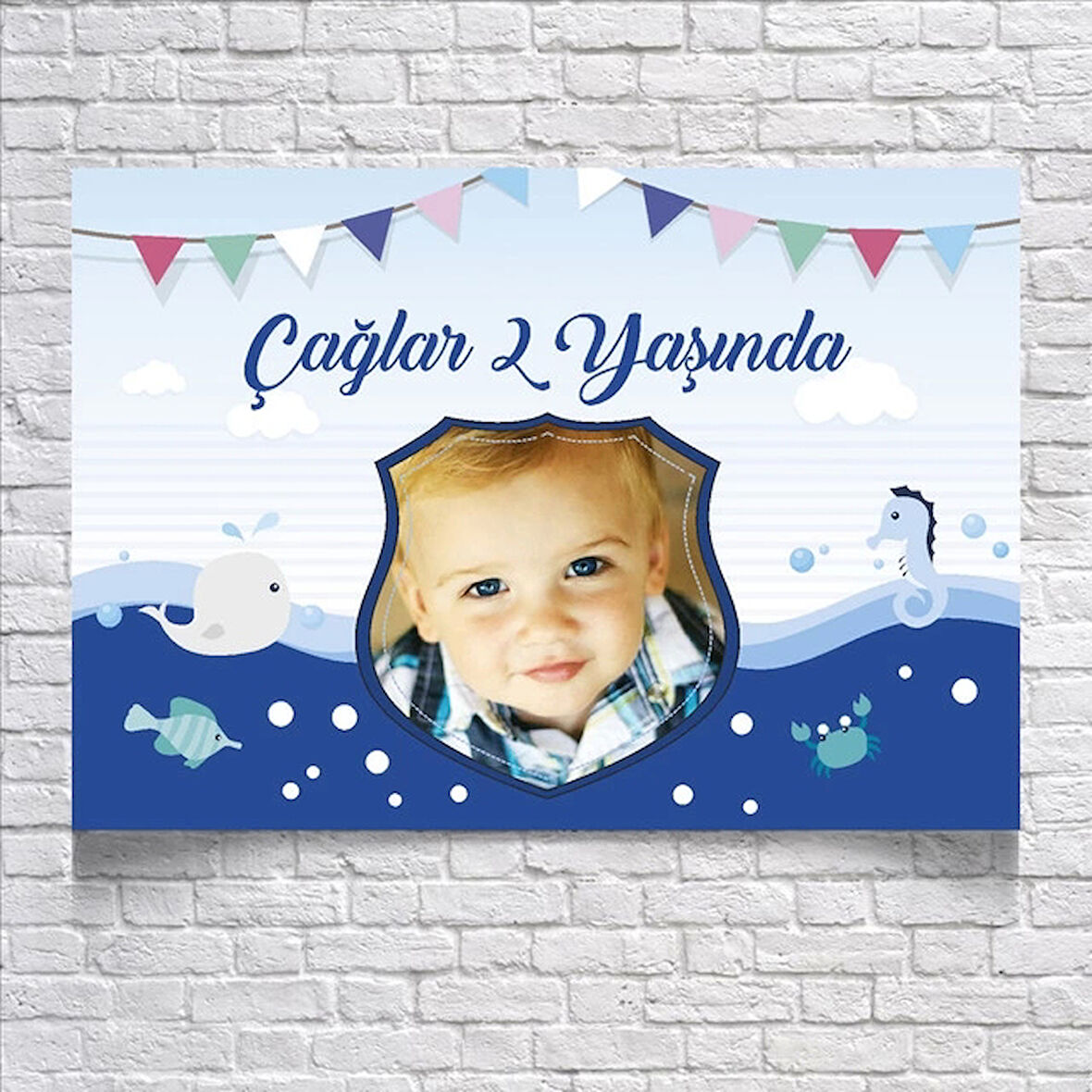 Deniz Temalı Doğum Günü Afişi Resimli 70x100 Cm