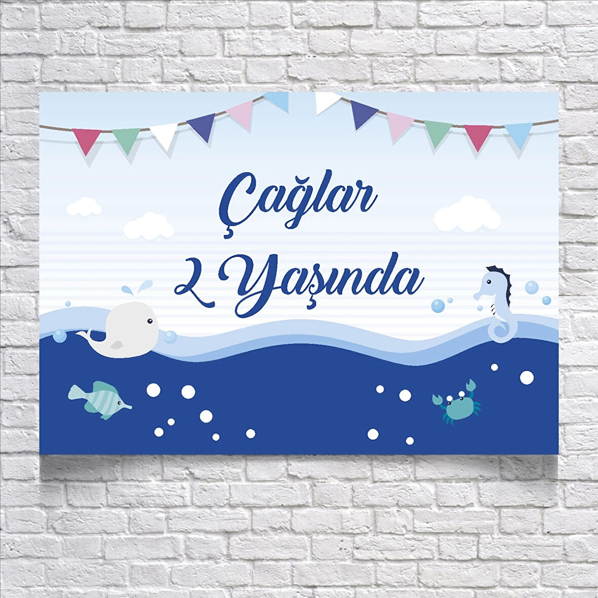 Deniz Temalı Doğum Günü Afişi 70x100 Cm