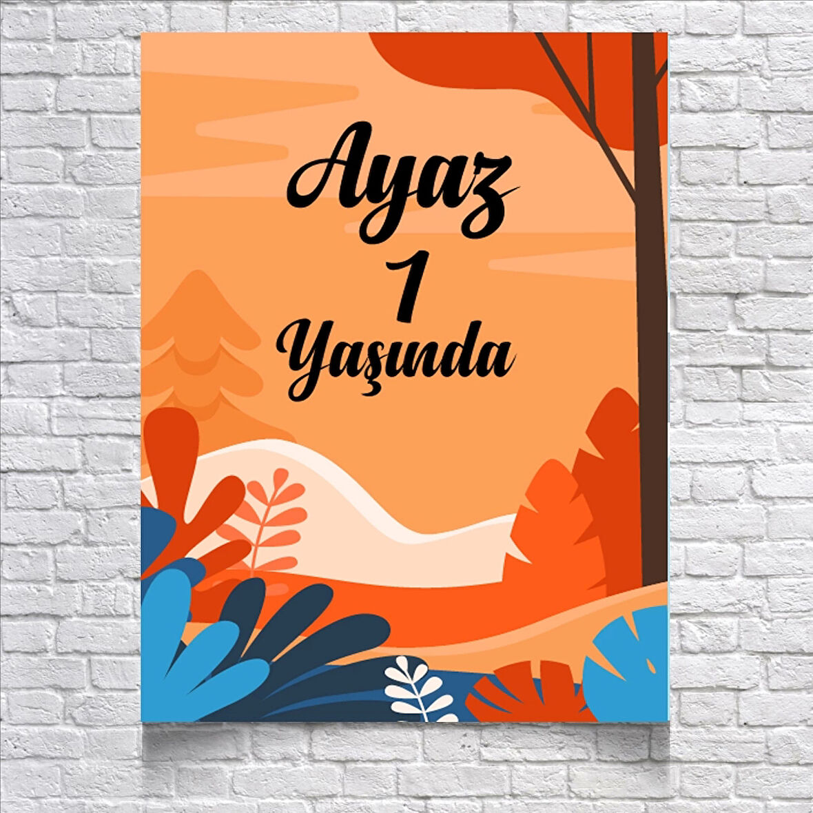 Sonbahar Temalı Doğum Günü Afişi 70X100 cm