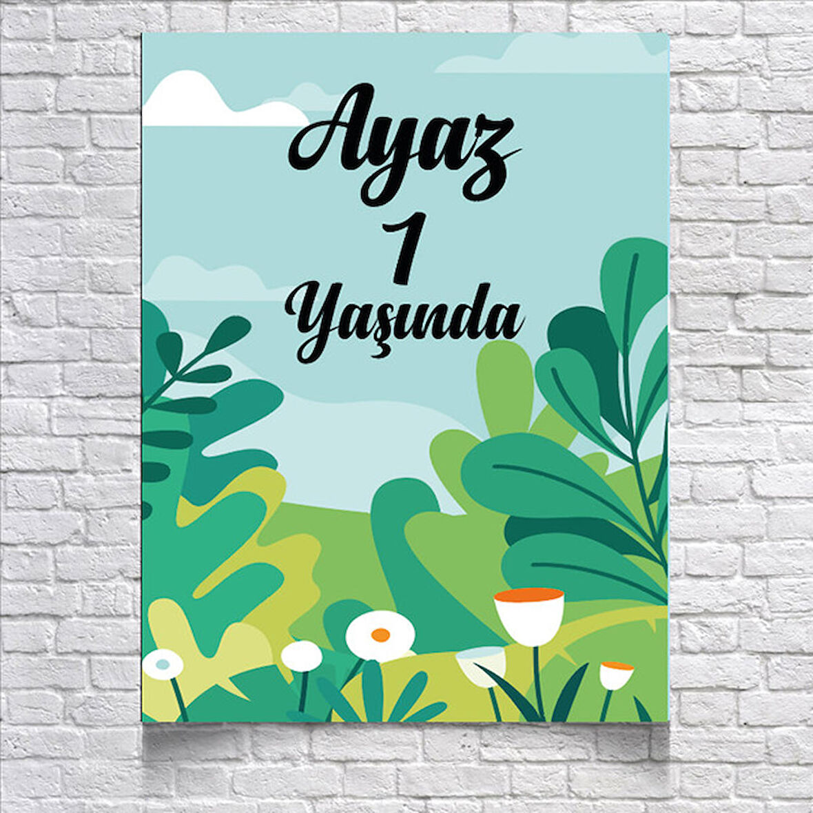 Yaz Temalı Doğum Günü Afişi 35 x 50 Cm