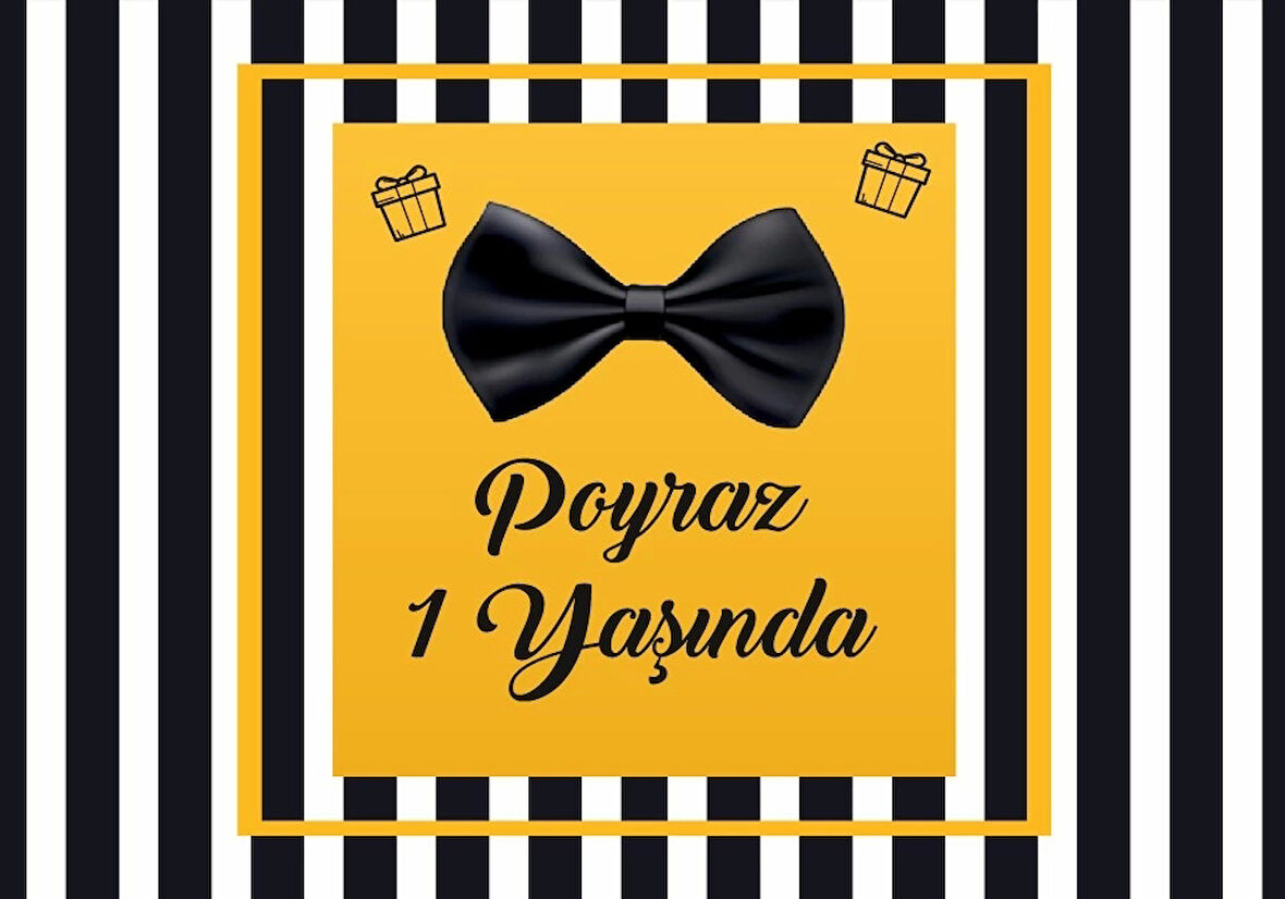 Papyon Temalı Doğum Günü Afişi 70X100 cm