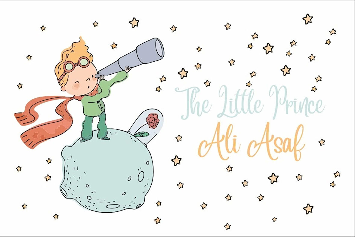 Küçük Prens Temalı Doğum Günü Afişi 70X100 cm