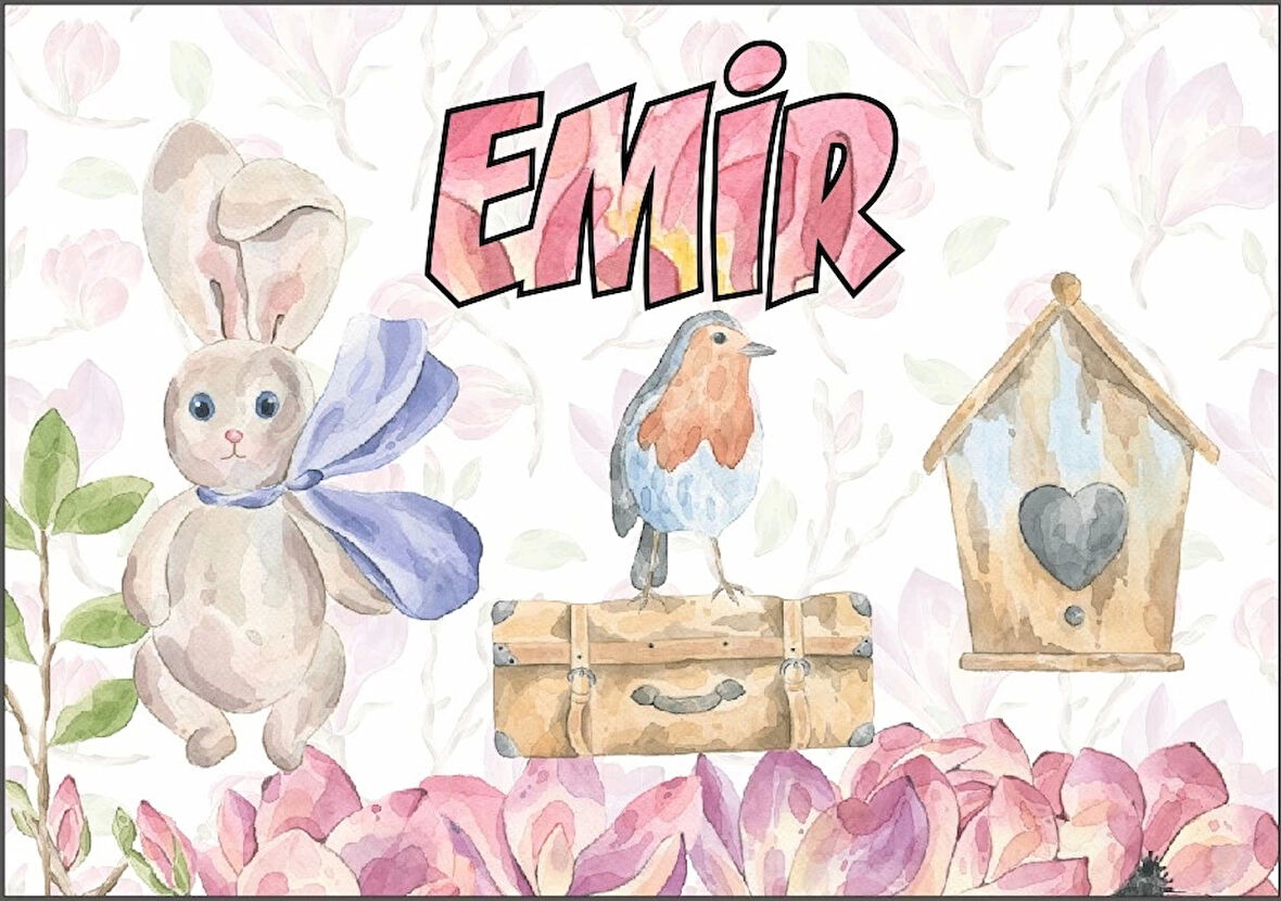 Tavşan Temalı Doğum Günü Afişi 100X150 cm