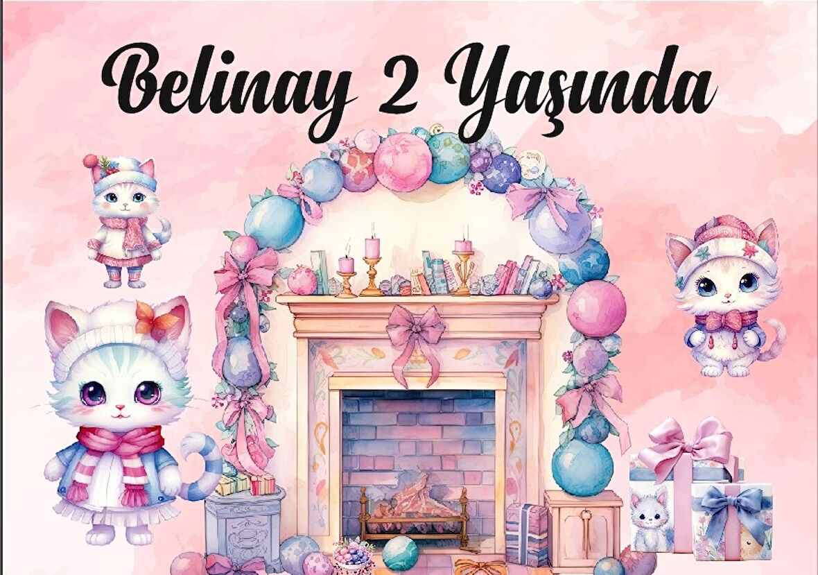 Unicorn Temalı Doğum Günü Afişi 70X100 cm