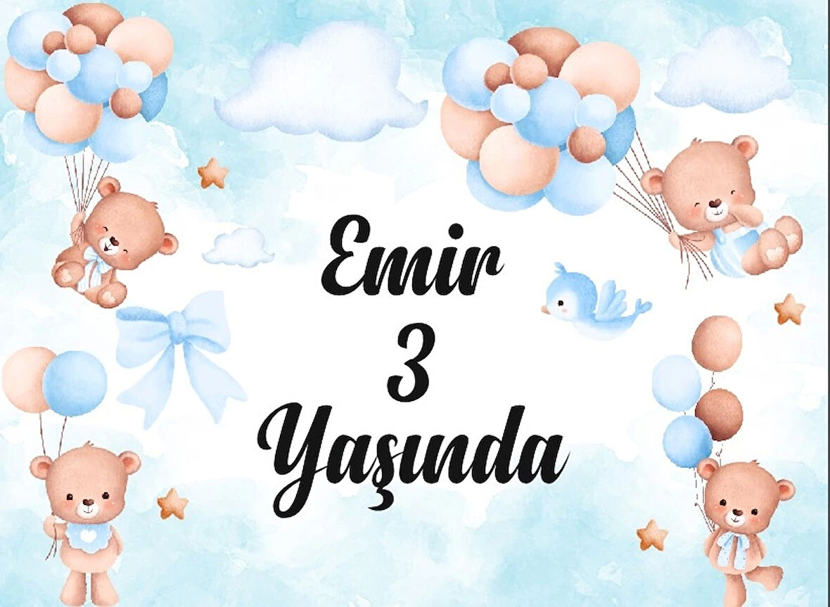 Tebeşir Tenalı Doğum Günü Afişi 100X150 cm