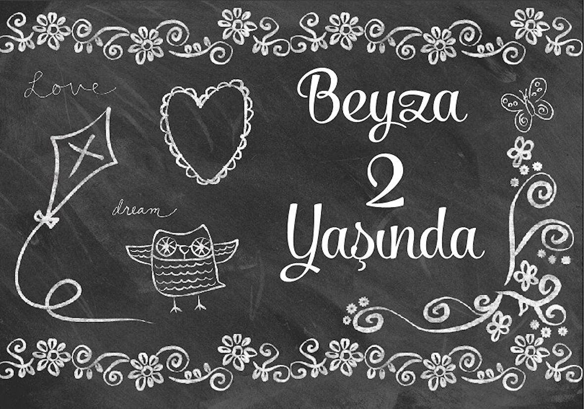 Sevimli Ayıcık Temalı Doğum Günü Afişi 50X70 cm