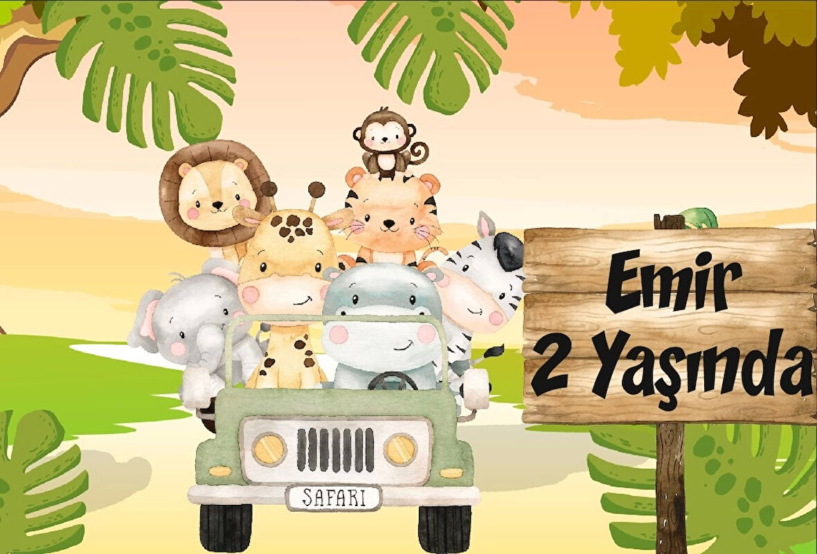 Safafi Temalı Doğum Günü Afişi 70X100 cm