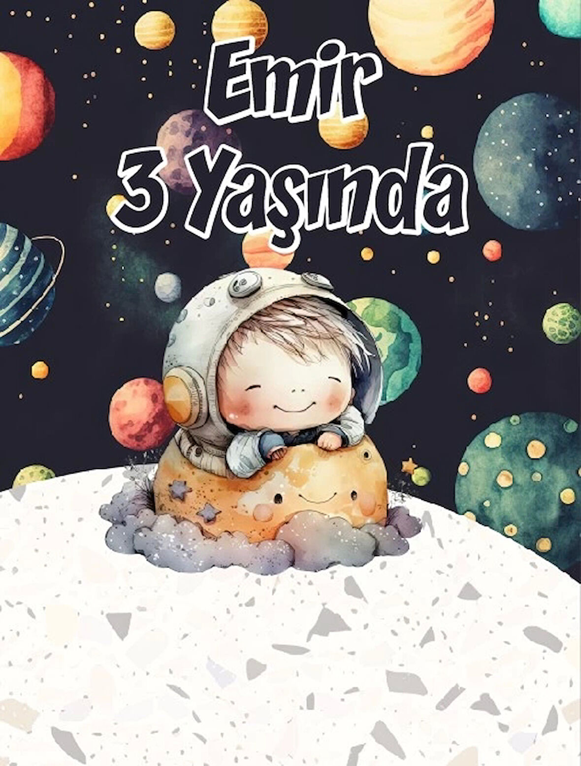 Sevimli Hayvanlar ve Ceylan temalı Doğum Günü Afişi 70X100 cm