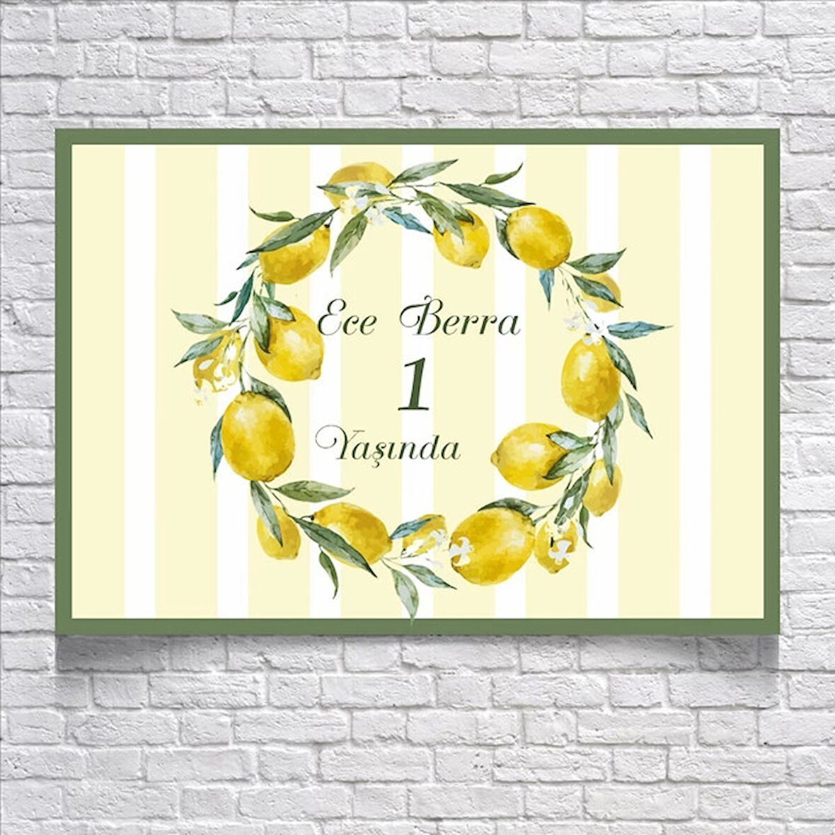 Limon Temalı Doğum Günü Afişi 35x50 Cm