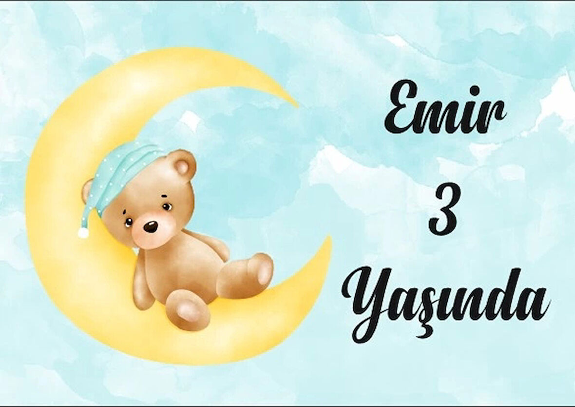 Sevimli Hayvanlar Temalı Doğum Günü Afişi 70X100 cm