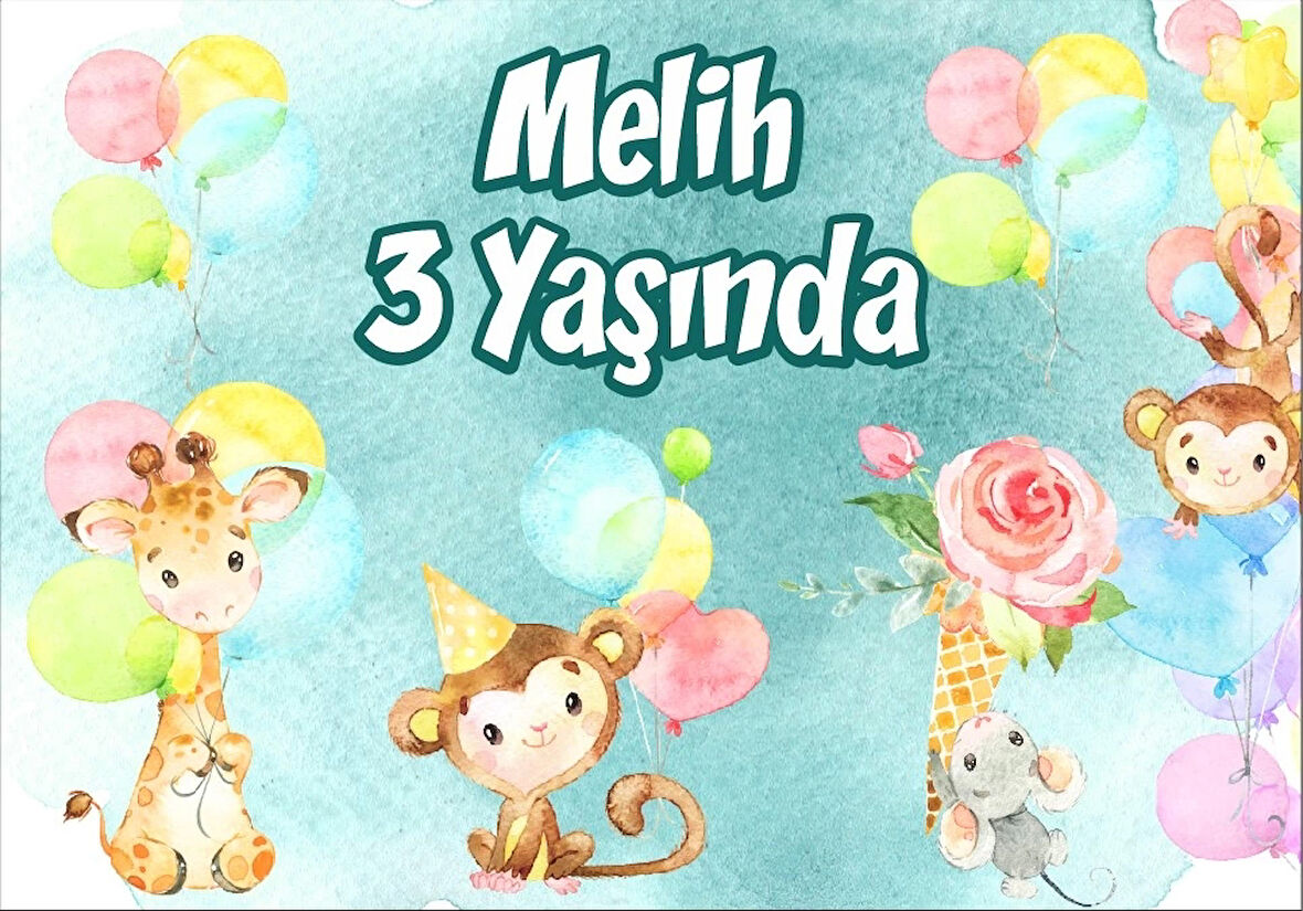 Dinozorlar Temalı Doğum Günü Afişi 70X100 cm