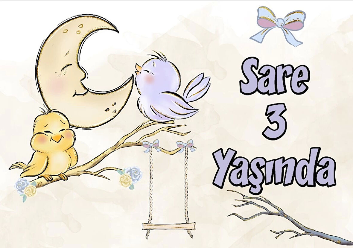 Sevimli Hayvanlar Temalı Doğum Günü Afişi 50X70 cm