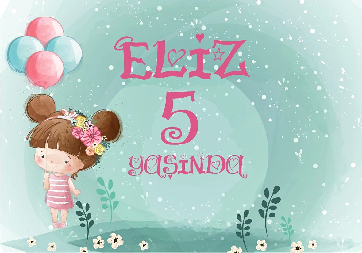 Sevimli BalerinlerTeması Doğum Günü Afişi 70X100 cm