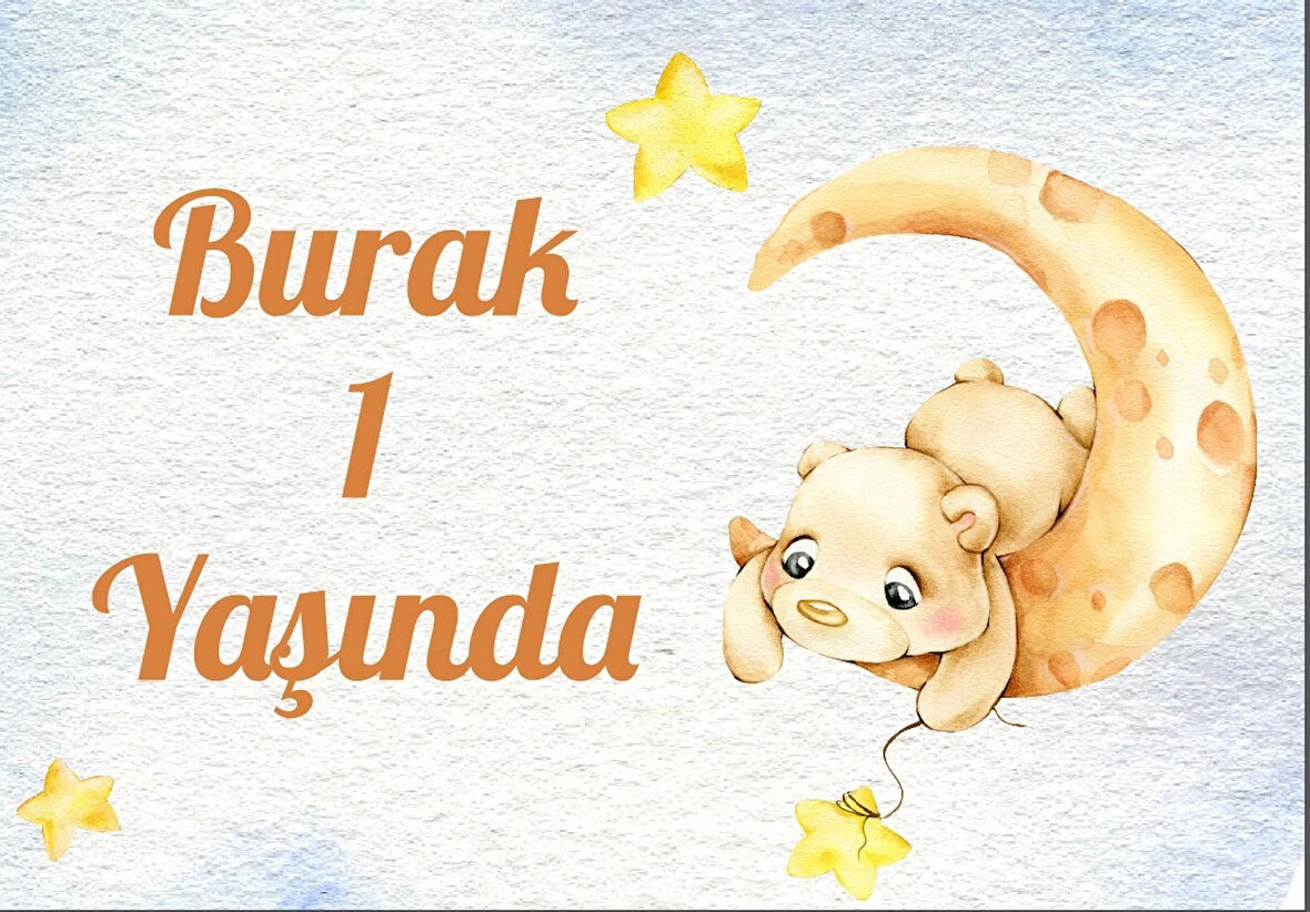 Ayı Temalı Doğum Günü Afişi 70X100 cm