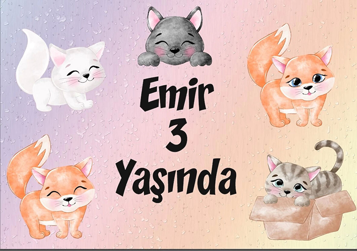 Penguen Temalı Doğum Günü Afişi 35X50 cm