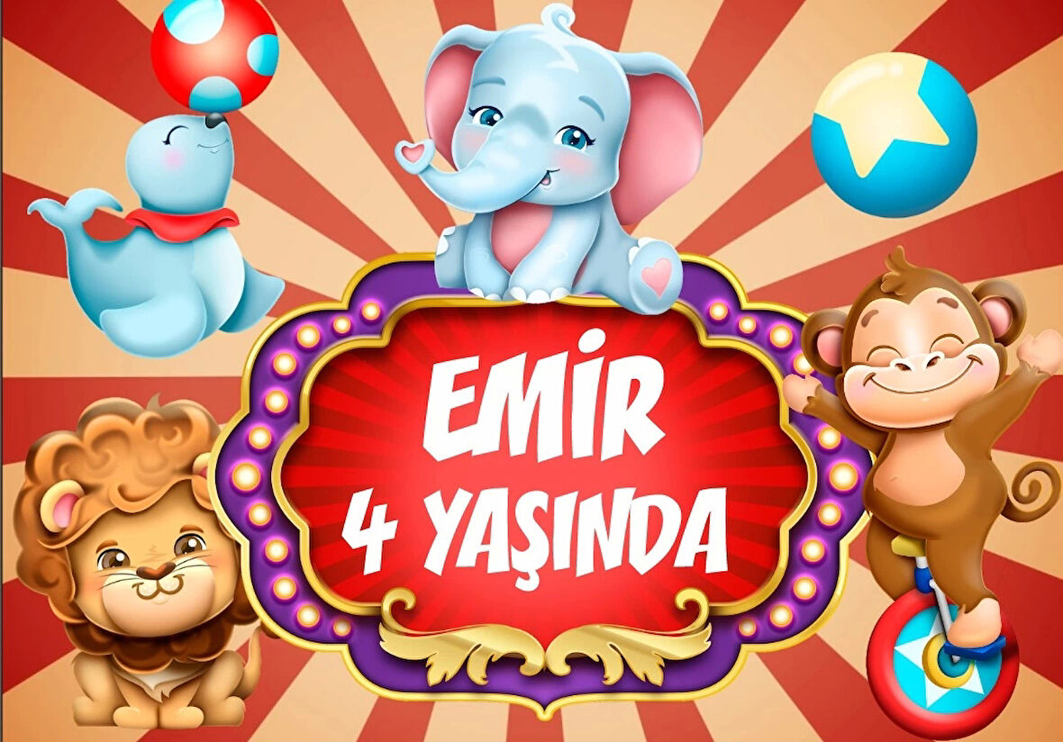 Unicorn Temalı Doğum Günü Afişi 70X100 cm