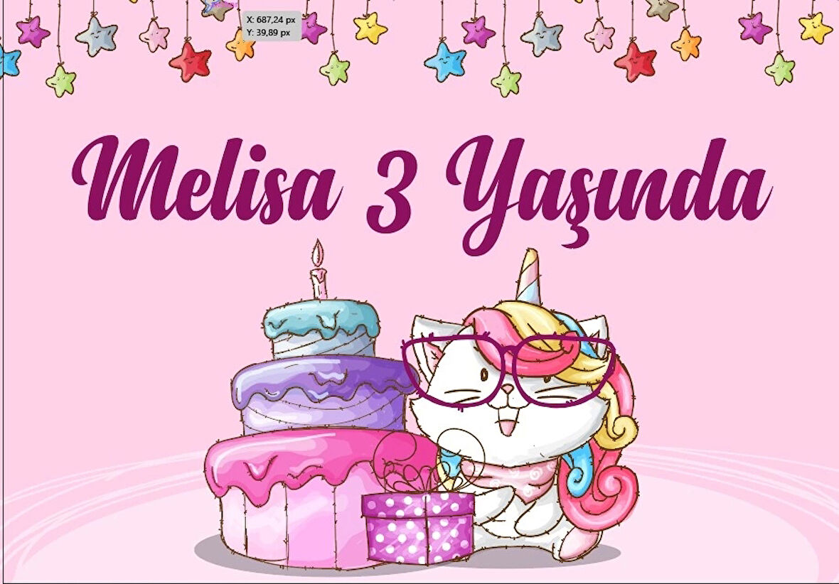 Sevimli Köpek Temalı Doğum Günü Afişi 70X100 cm