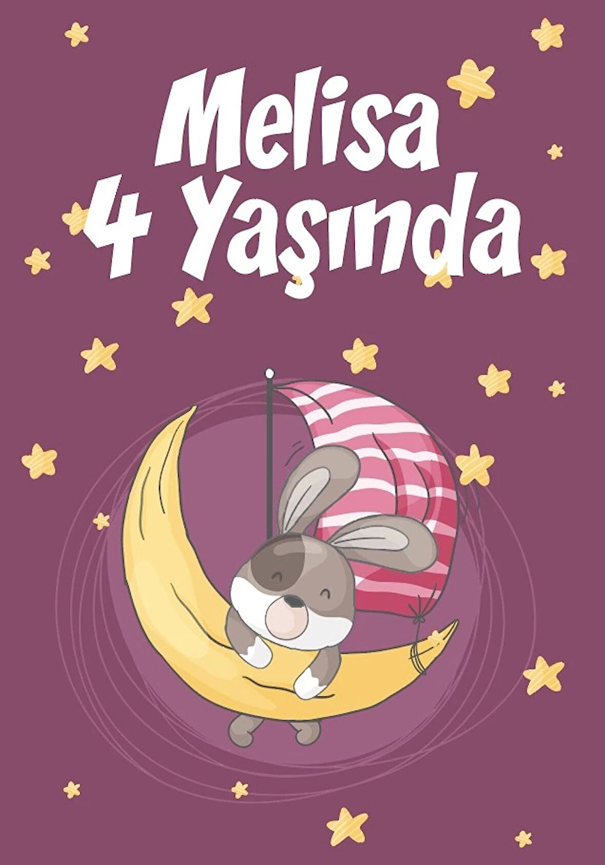 Elma Temalı Doğum Günü Afişi 70X100 cm