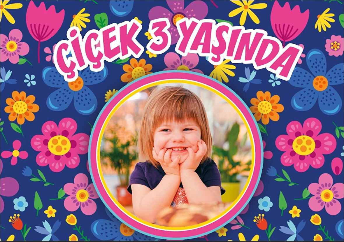 Kaktüs Temalı Doğum Günü Afiş 100X150 cm