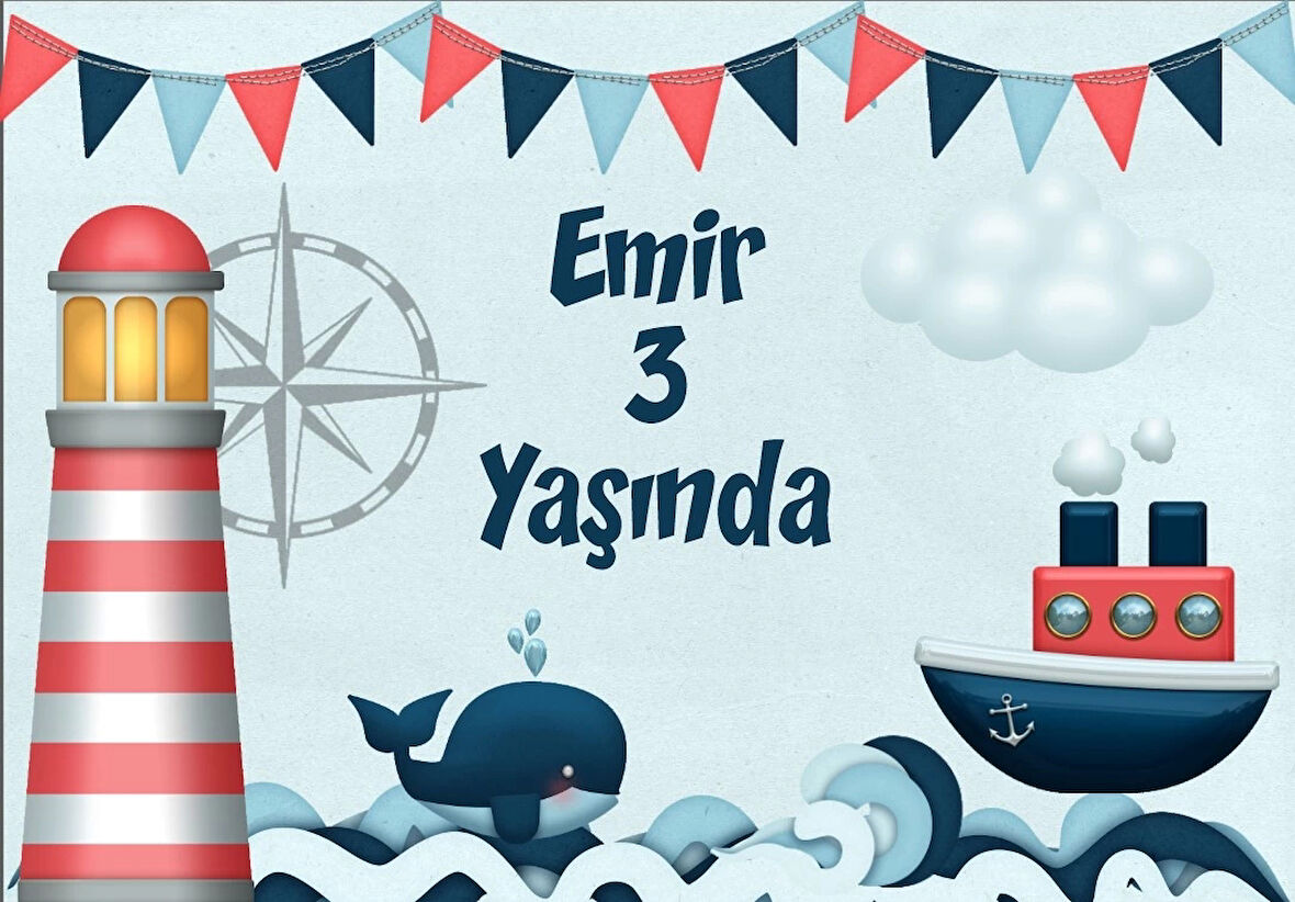 Çiçek Temalı Doğum Günü Afişi 100X150 cm