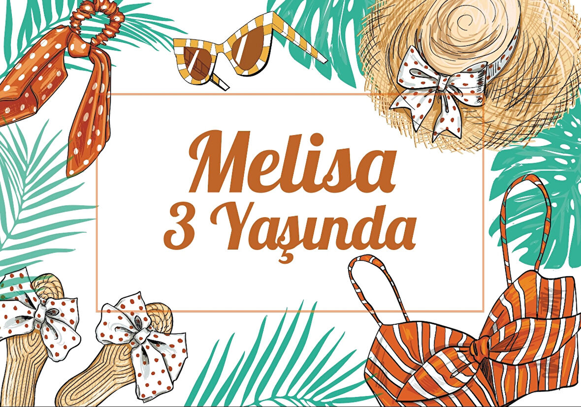 Safari Temalı Doğum Günü Afişi 35X50 cm