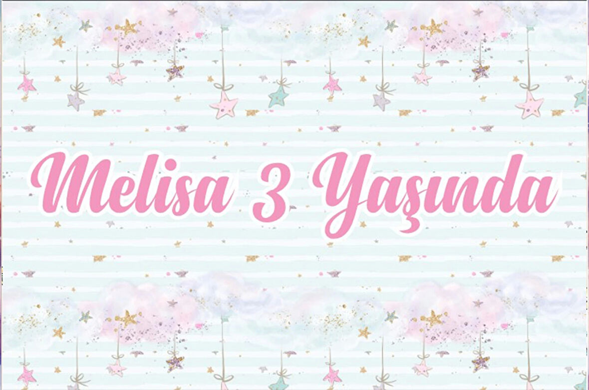 Yıldızlar Temalı Doğum Günü Afişi -2 70X100 cm