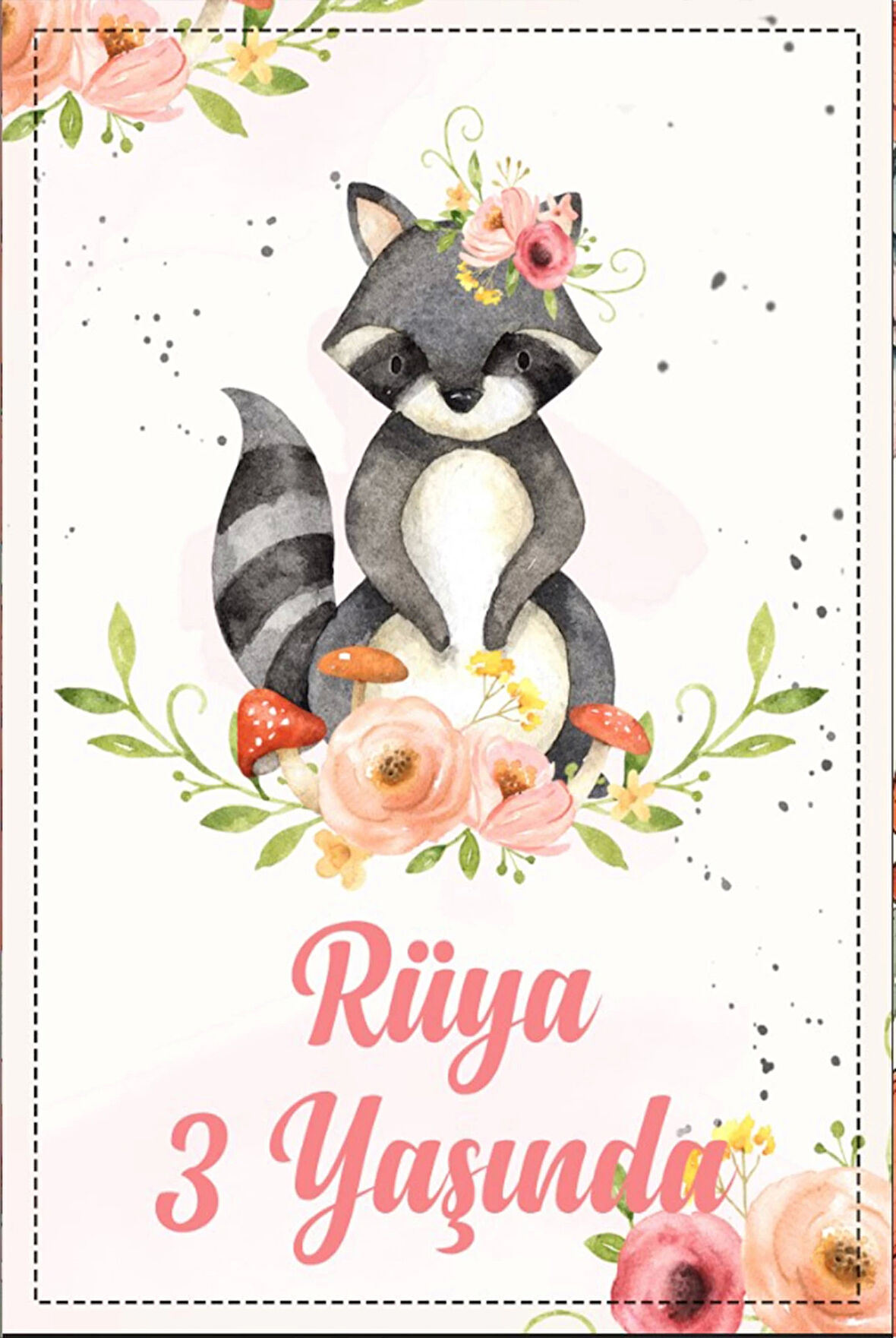 Ceylan Temalı Doğum Günü Afişi -1 50X70 cm