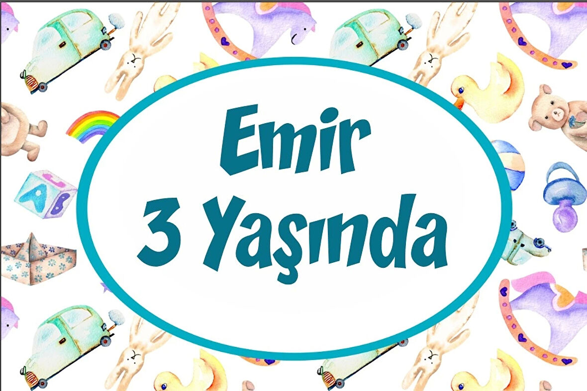 Bitkiler Temalı Doğum Günü Afişi 70X100 cm