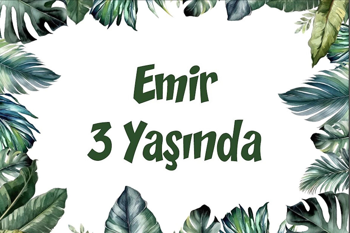 Sarı Yapraklar Temalı Doğum Günü Afişi 70X100 cm