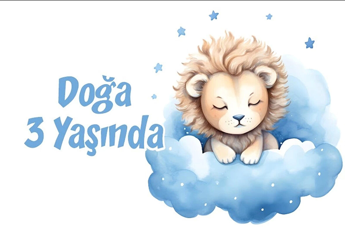 Yeşil Sevimli Doğum Günü Afişi 70X100 cm