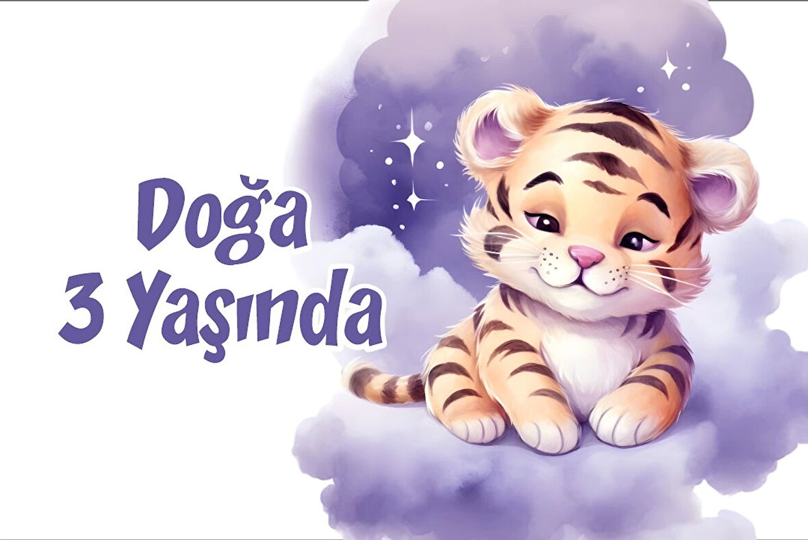 Kış ve Evler Temalı Doğum Günü Afişi 100X150 cm