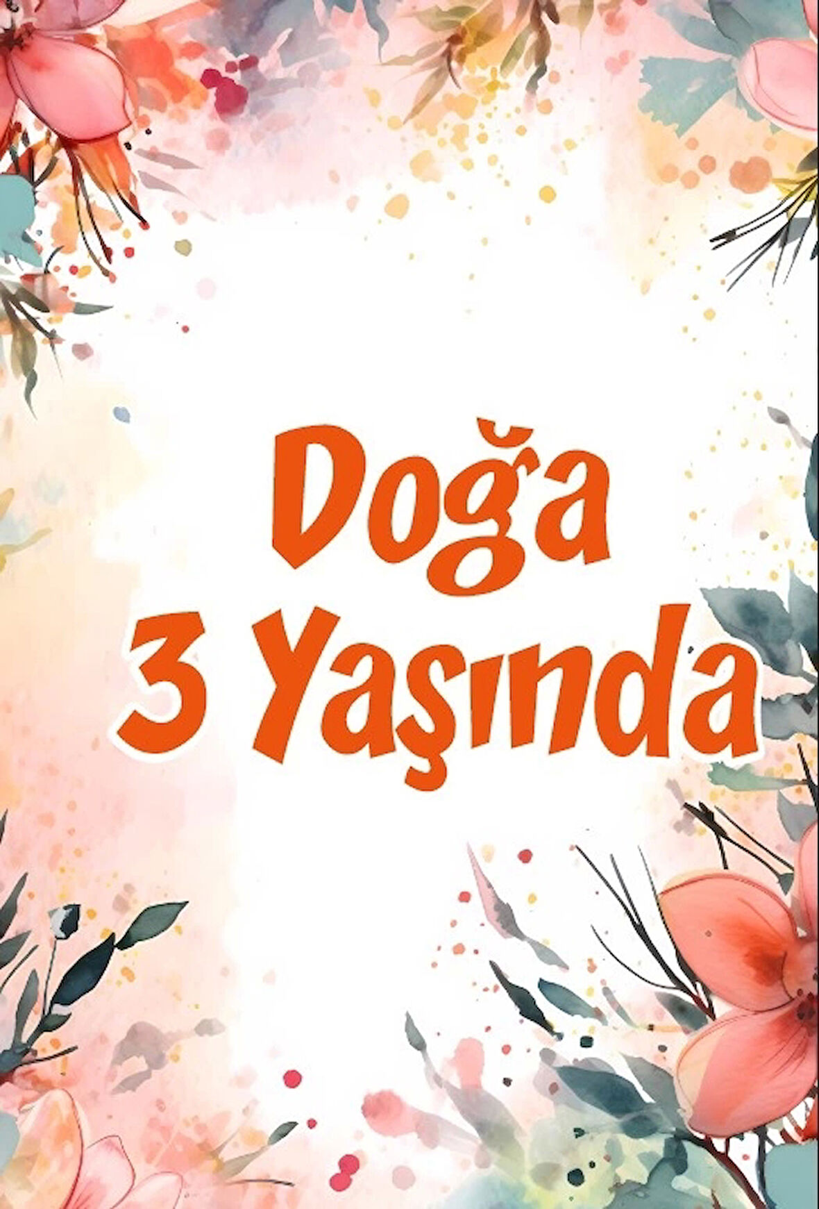 Portakallar Temalı Doğum Günü Afişi 100X150 cm