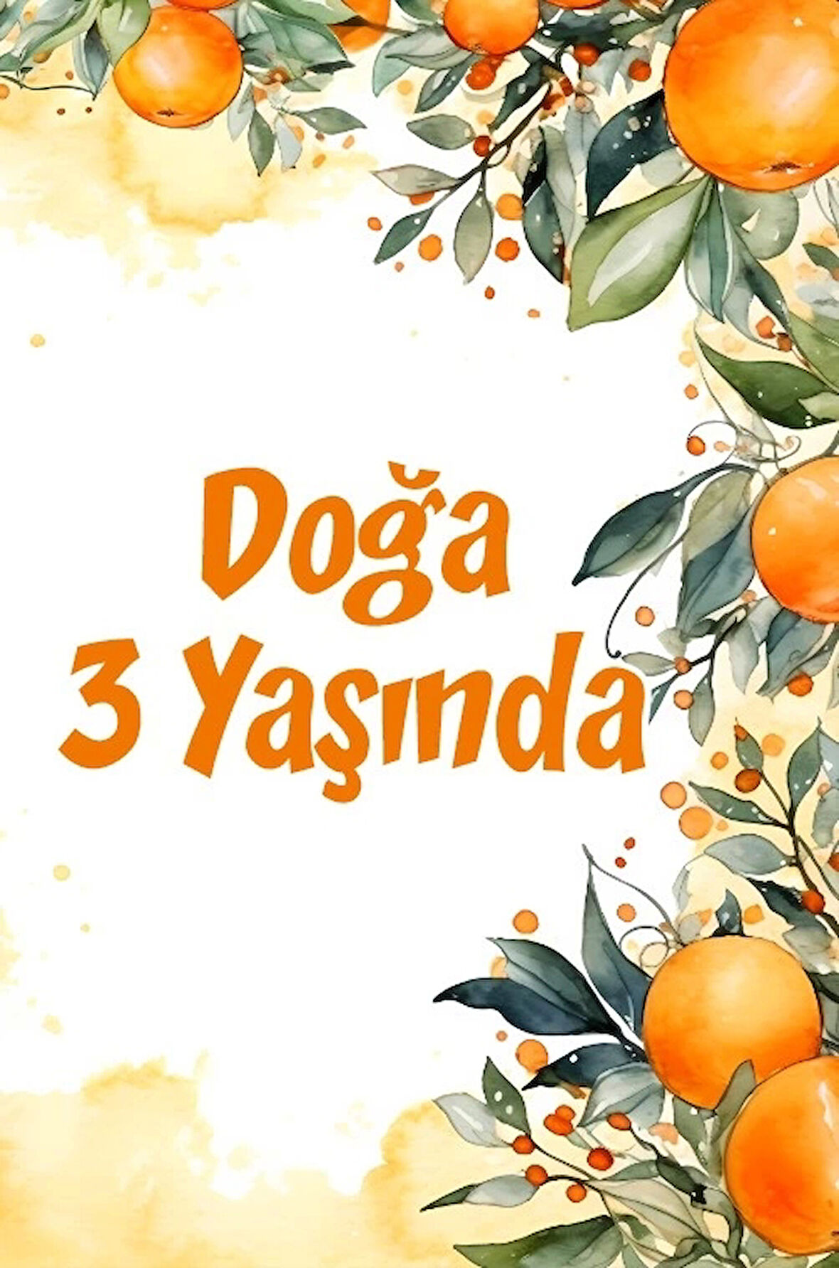 Çiçekler Temalı Doğum Günü Afişi 35X50 cm