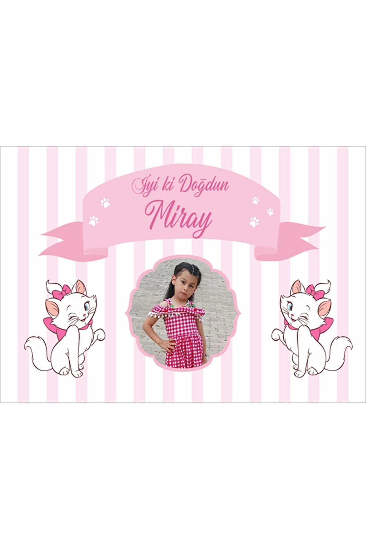Kediler Doğum Günü Afişi 50X70 cm