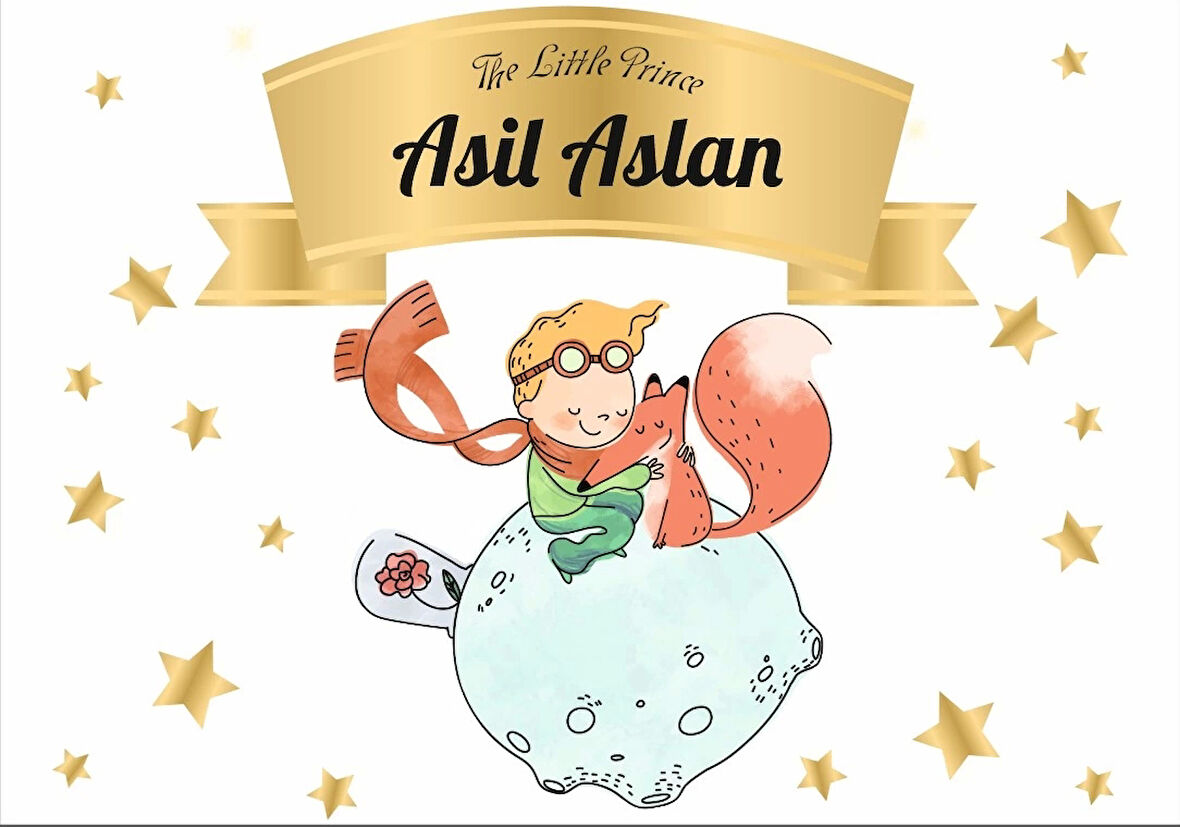 Küçük Prens Temalı Doğum Günü Afişi -2 50X70 cm