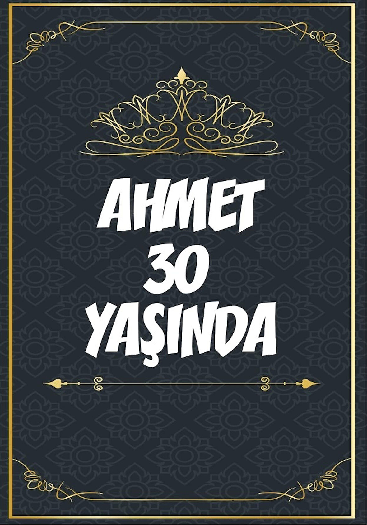 Klasik Temalı 30 Yaş Doğum Günü Afişi - 50X70 cm