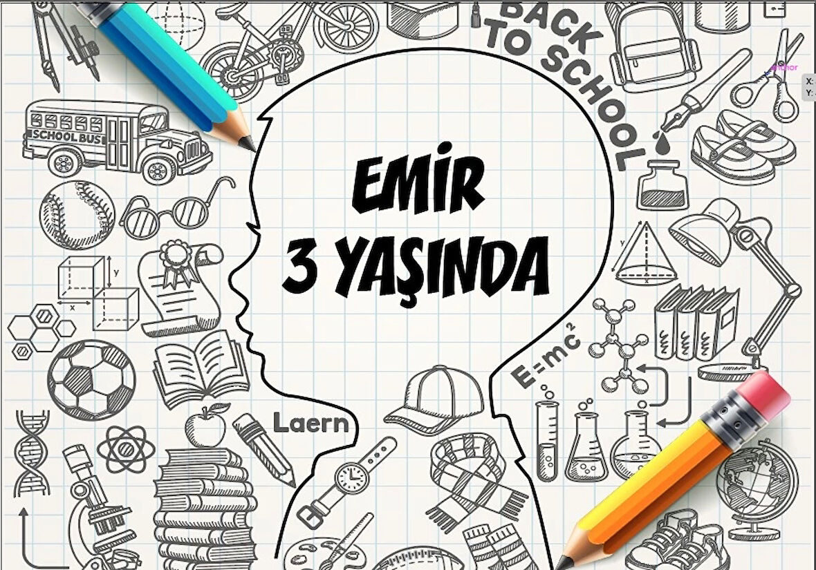 Beyin Temalı Doğum Günü Afişi 35X50 cm