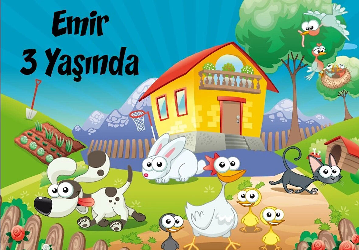 Çiftlik Temalı Doğum Günü Afişi 70X100 cm