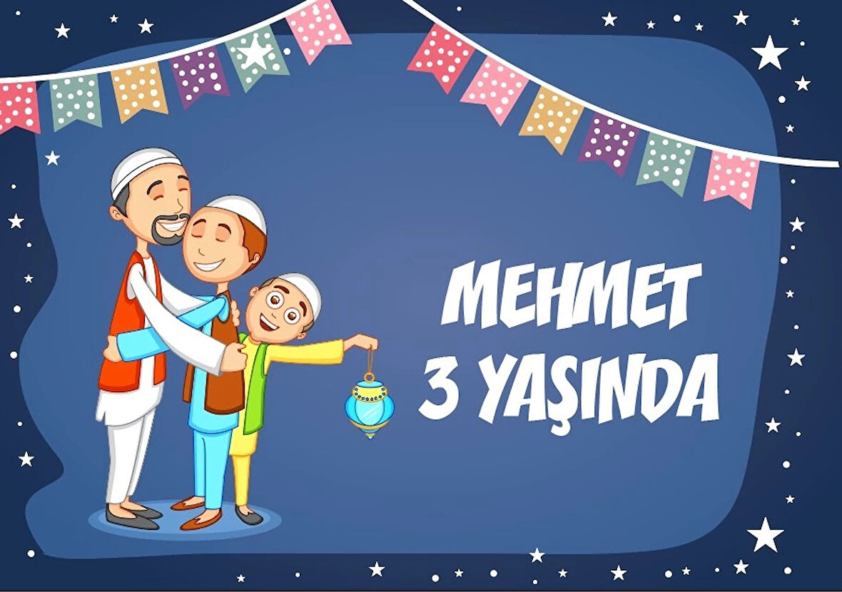İslam Temalı Doğum Günü Afişi 35X50 cm