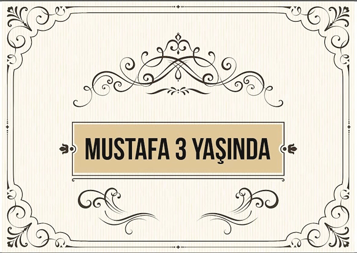 Krem Çerçeveli Doğum Günü Afişi 50X70 cm