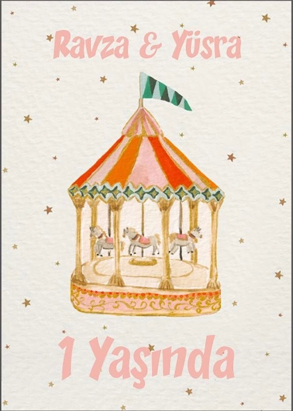 Sirk Temalı Doğum Günü Afişi 70X100 cm