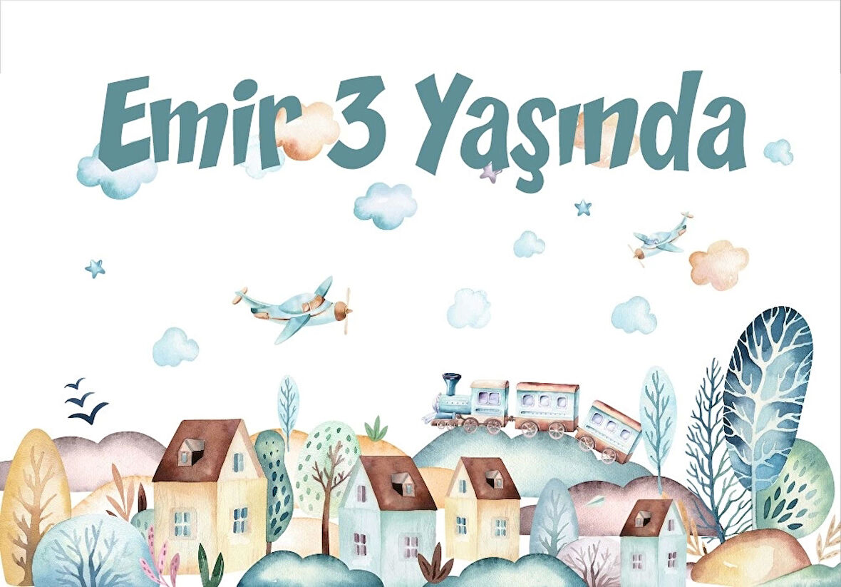 Evler Şehir Teamlı Doğum Günü Afişi 50X70 cm