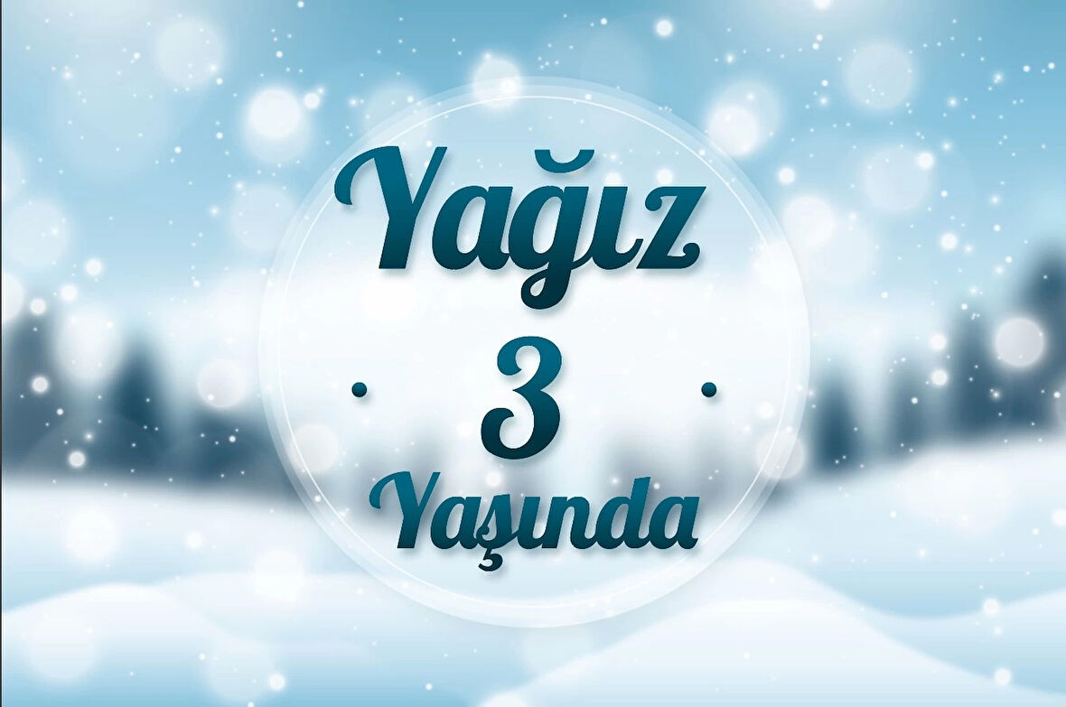 kış temalı doğumgünü afişi 70X100 cm