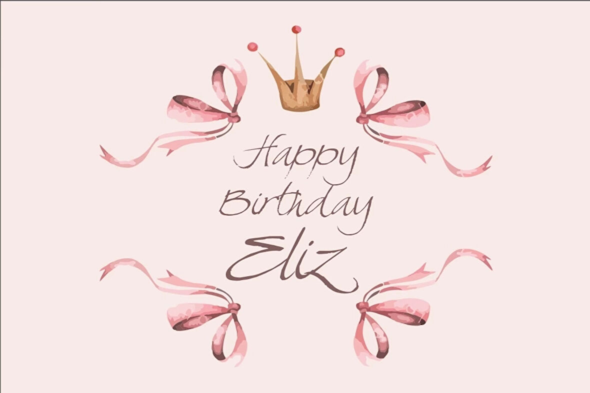 Pembe Fiyonk Doğum Günü Afişi 100X150 cm